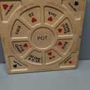 Rotating Solid Beechwood Michigan Rummy Play Mat, 16" x 16", 16 x 16 x 0.8 inches