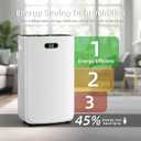 525D Sq.Ft Dehumidifier for Basement with Drain Hose, 80 Pint Dehumidifiers for Home with Large 6.5L Water Tank,24H Timer,Child Lock,Defrost,Silent,4 Modes Operation Auto Shut-off(80 Pints)