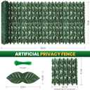 120x40 in Artificial Ivy Privacy Fence Screen, Privacy Fence Panels Faux Greenery Backdrop Ivy Leaf Privacy Fence Decorative Fence Privacy Screen Outdoor for Patio, Balcony, Garden, Backyard