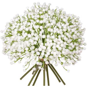 Baby's Breath Artificial Flowers Bulk 10 Pack (30pcs) Faux Baby Breath Plastic Flower Fake Gypsophila Flower Arrangement for Crafts Fake Flowers Bouquet for Wedding Centerpieces White Baby Breath