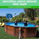 GoSports Splash Hoop UP Above Ground Pool Hoop Basketball Game with 2 Pool Basketballs and Pump