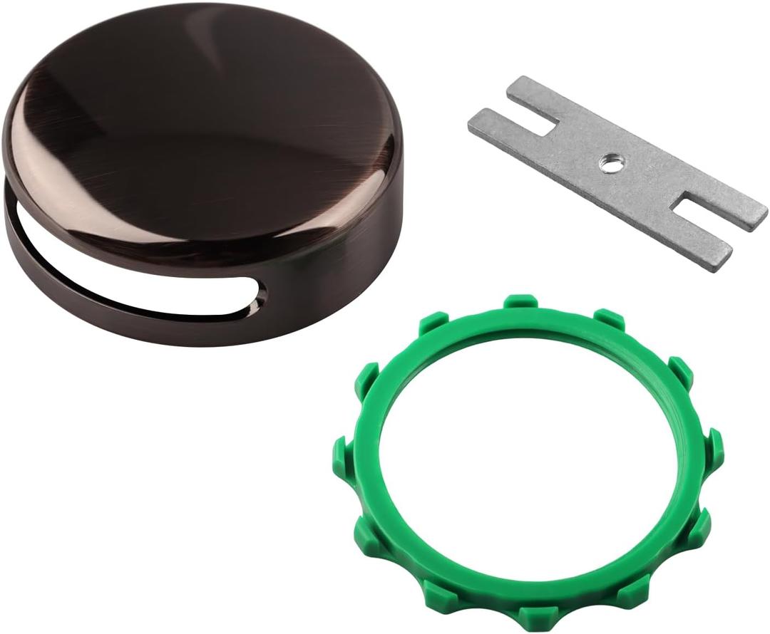 18009-BN Innovator Bathtub Overflow Plate Kit, 3-1/8 Snap-On Installation Bathtub Overflow Drain Cover Fits most Standard-Sized Bathtubs Drain, Brushed Nickel