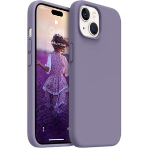 AOTESIER Compatible with iPhone 15 Case, Full Body Food-Grade Silicone Wear-Resistant, Anti-Drop Protection with Soft Anti-Scratch Microfiber Lining Phone Case for iPhone 15, 6.1 inch, Lavender
