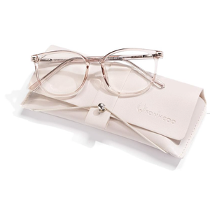 FONHCOO Blue Light Blocking Glasses Fashion Round TR90 Frame Transparent Eyewear Anti UV Computer Glasses for Women Men