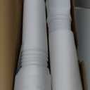 Gutterlix 2 Pack Flexible Gutter Downspout Extensions Extendable from 21" to 67", Downspout Extender Comes with Adapters, Thickened Down spout Drain Extension for Rainwater Drainage(White)