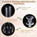 Vesici 4 Pcs 8 Arm Acrylic Candelabra Centerpieces for Tables 49.6 x 11 Inch Candlesticks Holder Clear Acrylic Candle Holder for Wedding Ceremony Floor Home Dinner Party, Fit 0.8" LED Candle