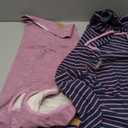 KYEESE 2Pack Dog Sweater Pullover Dog Sweaters for Large Dogs Warm Dogs Clothes Stretchy Pet Sweater Large Size Pets Comfy Turtleneck Pet Coats Soft Pets Sweatshirt (XXX-Large (55-75lbs), 1# Stripe+Purple)