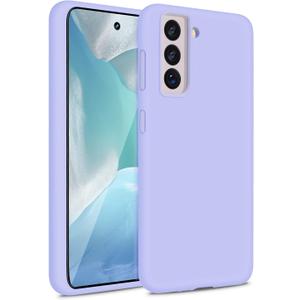 Liquid Silicone Case Compatible with Galaxy S21 5G, Gel Rubber Full Body Protection Shockproof Cover for Galaxy S21 5G 6.2 inch 2026 (Purple)