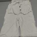 Women's 2 Piece Outfits Linen Vest Waistcoat Dressy Casual Sets Wide Leg Pants Suits, XS