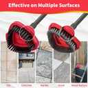 2 Pack Scrub Brush Heads for EasyWring 1-Tank – Stainless Steel & Nylon Bristles, 5.9" Triangular Mop Scrubber for Tile, Bathroom, Kitchen, Deck, Garage Floor Deep Cleaning