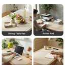 Aothia Faux Leather Desk Mat - Large Mouse Pad, Non-Slip PU Leather Blotter, Waterproof Writing Surface for Office and Home (Eggshell, 40" x 24")