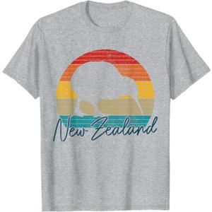 New Zealand Vintage Retro Kiwi Bird T-Shirt, Medium
