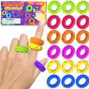 Fidget Toys Kids Sensory Rings: Fidget Ring Sensory Toys for Kids with Autism - Quiet Anxiety Fidgets for Classroom 18 Pack