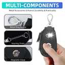 Car Key Cover Genuine Leather Car Key Fob Case for Universal Car Keys, Black Car Key Chain Keychain Holder Metal Hook and Keyring Zipper Bag for Remote Key Fob