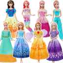 8 Sets Different Princess Costume Dresses for 11.5 inch Girl Doll Clothes Accessories