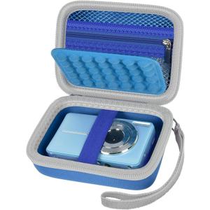 Digital Camera Case for CAMKORY/for Kodak Pixpro FZ45 FZ55/for VAHOIALD/for Sony DSCW800 830/ for Canon PowerShot 180 190. Vlogging Cameras Storage Holder for Travel (Box Only)-Blue