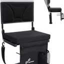 Sportneer Stadium Seats with Back Support: Height Adjustable Thick Padded Stadium Seats with Pocket, Shoulder Strap, Carry Handle, Cup Holder, Folding Stadium Chair for Sports Events Concerts Outdoor