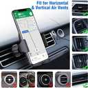 Miracase Phone Holders for Your Car with Metal Hook Clip, Air Vent Cell Phone Car Mount, Hands Free Universal Automobile Cradle Fit for iPhone Android and All Smartphones, Classic Black