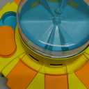 Potaroma Dog Puzzle Toy 2 Levels, Slow Feeder, Pup Food Treat Feeding Dispenser for IQ Training and Entertainment for All Breeds 4.2 Inch Height (Yellow Blue)