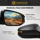 Dasbecan Right Passenger Side Mirror Compatible with 2016 2017 2018 Toyota RAV4 Non-Heated Power Adjustable Manual Fold Door Mirror Black 3 Pins TO1321345 87910-0R200
