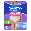 Always Discreet Maximum Protection Underwear, S/M, 19 Count