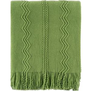 BATTILO HOME Moss Green Throw Blanket for Couch, Spring Decorative Green Blankets for Sofa, Spring Throw Blanket, 50"x60", Green 