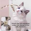 8 PCS Cat Wand Attachment Funny Spinning Feather Propeller Cat Toy Refill Cat Propeller Toy with Bell Cat Wand Attachment Replacement for Cats, Kittens, Cat Wand Toy