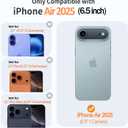 for iPhone Air Wallet Case with Card Holder 2025 + 2 Tempered Glass Screen Protector Protective Shockproof Hidden Card Slot Slim Case Women Men for iPhone Air 6.5 2025(Deep Green)