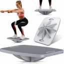 Professional Wooden 360 Rotating Balance Board, Anti-Slip wobble board, 500 lbs Capacity. Perfect for under-desk standing, physical therapy, rehab, Core & Stability Training, and Fun for All Ages