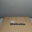 Babelio 31.5-55" No Bottom Bar Baby Gate Extra Wide, 2-in-1 Auto Close Dog Gate for The House, Stairs and Doorways, with Large Walk Thru Door, Black