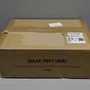 Solar Post Cap Lights, 12-Pack Upgraded Outdoor Deck Fence Post Solar Lights for 4x4 5x5 Wood/Vinyl Posts, IP65 Waterproof, 10-12 Hours Warm/Cool White Glow for Garden/Patio/Porch - Black