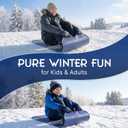 Roll Up Sleds for All Ages, Flexible Snow Carpet Mat 45- Durable, Foldable Snow Sled Equipped with Two Handles, Made in Canada, Non-Slip Surface, Smooth Glide