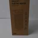 Space Heater, Electric Heaters for Indoor Use with Thermostat, Remote, 1-12H Timer, 70°Oscillation and Overheat Protection, 1500W PTC Ceramic Fast Safety Heat, Portable Heater for Office Bedroom Black