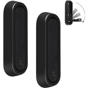 Folding Wall Hooks, 2 Pcs Foldable Black Coat Hooks Heavy Duty Foldable Hook Bathroom Towel Hooks Robe Hooks Wall Mounted for Hanging Coat Towels Clothes Hat Bags Keys