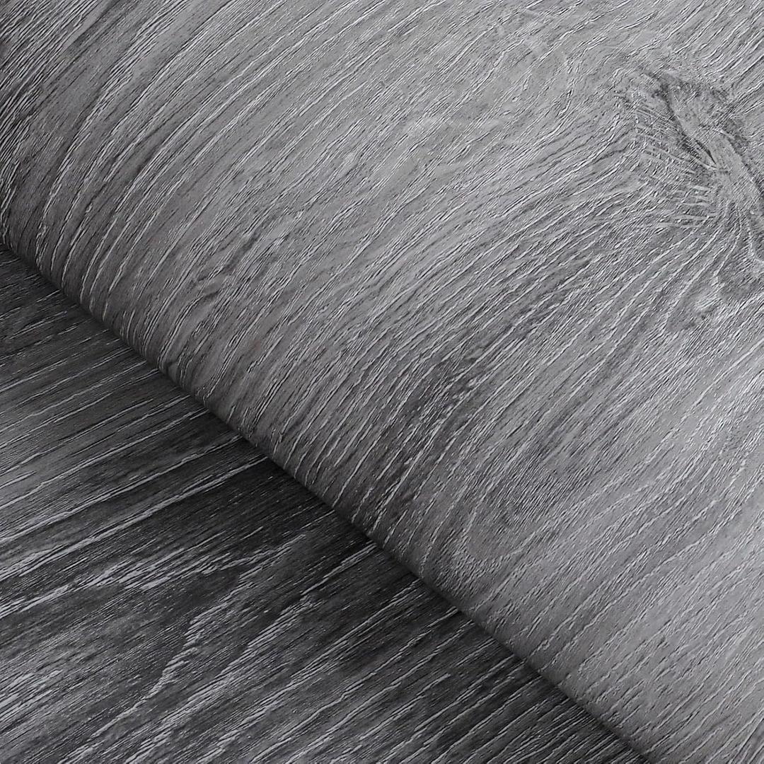 FunStick 36"x200" Grey Natural Wood Contact Paper for Cabinets Peel and Stick Grey Wood Wallpaper Self Adhesive Wood Grain Contact Paper for Countertop Paper Desk Walls Waterproof Wall Paper Roll