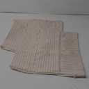 MIULEE Pink and Beige Patchwork Farmhouse Pillow Covers 18x18 Inch, Pack of 2 Striped Linen Spring Decorative Modern Accent Pillow Cases for Sofa Couch Bedroom