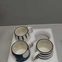 DEAYOU Set of 4 Porcelain Coffee Mugs, 17 Oz Ceramic Coffee Cups with Handles, Large Hand-Painted Tea Cups for Cappucino, Milk, Latte, Cocoa, Hot or Cold Drinks, Microwave & Dishwasher Safe