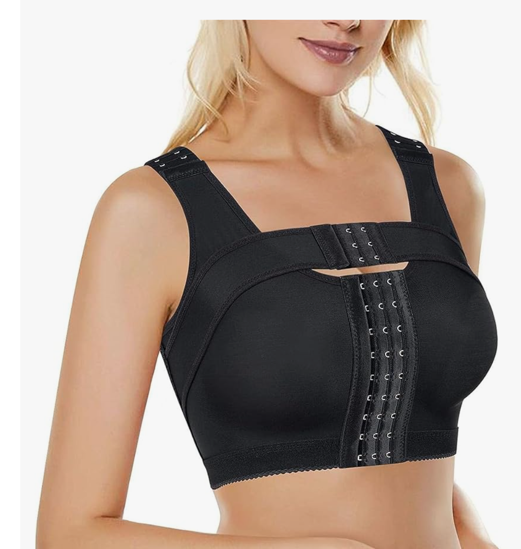 BRABIC Womens' Front Closure Post-Surgery Posture Corrector Bra Shaper Tops with Breast Support Band S