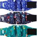 Paw Legend Washable Dogs Diapers Male Dog Belly Bands for Male Dogs Diapers Reusable Puppy & Doggie Diapers Male (3 Pack, Small)