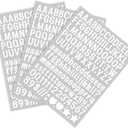 2280 Pieces 15 Sheets 0.5 Inch Small Letter Stickers, White Self-Adhesive Vinyl Stick On Letters for Mailbox, Window, Graduation Cap, Scrapbooking, Craft, Poster Board, Water Bottle (Art, White)