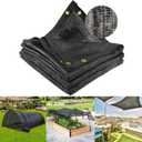 Garden 40% Shade Cloth, 10 x 20 FT Shade Mesh Tarp with Reinforced Brass Grommets, Black Outdoor Sunblock Shade Cloth Cover for Plants, Greenhouse, Patio, Chicken Coop, Tomatoes Sun Shade Net