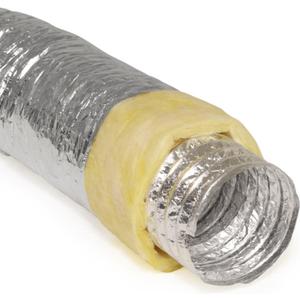 6" Inch Flexible Aluminum Ducting Hose Insulated R-4.2 Air Duct Pipe for for Heavy Duty HVAC & Exhaust Ductwork Insulation - 25' Feet Long