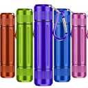 Outus 5 Pcs Metal Container Portable Sealed Container Bottles Aluminum Alloy Case Waterproof Jar Travel Bottle with Key Chain for Outdoor Camping Trip (Vivid Colors)