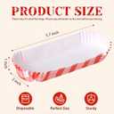 300 Pcs Paper Hot Dog Trays, Small Disposable Hot Dog Boats Fluted to Go Food Holders for Concession Stand, Party, Food Truck (Red)
