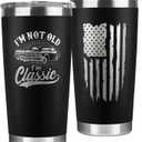 Gifts for Men, Dad from Daughter Son - 30th, 40th, 50th and 60th Birthday Gifts for Men, Grandpa - Funny Tumbler Gift, Im Not Old Im Classic - 20 Oz Stainless Steel Tumbler