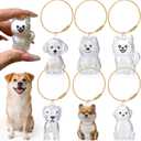 2 x 6PCS Dog Keychain for Pet Lovers - Dog Hair Keychain & Hair Keepsake - Portable Fur Keepsake Cute Keychains for Backpacks, Heartfelt Memorial Gifts for Loss of Dogs