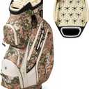 Tivor 15 Way Golf Cart Bag Silent T-Lock,Dividers,Camo Pink Black