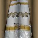 350Piece Gold Dinnerware Set for 50 Guests - Gold Plastic Plates with Disposable Cutlery Include:50Dinner Plates-50Dessert Plates-50Pre Rolled Napkins with Silverware for Thanksgiving (White and Gold)