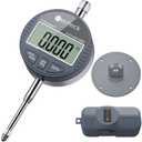Neoteck DTI Electronic Digital Dial Indicator 1 inch/25.4 mm | Digital Probe Indicator Dial Test Gauge High Resolution: 0.0005 inch/0.01mm - Silver Gray