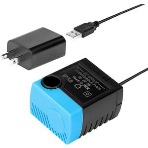 Replacement Pump for Pet Drinking Fountains - SP-400LV USB Replacement Pump with Adaptor-Compatible with Butterfly, Ceramic, Stainless Steel and 360 Dog & Cat Water Dispensers